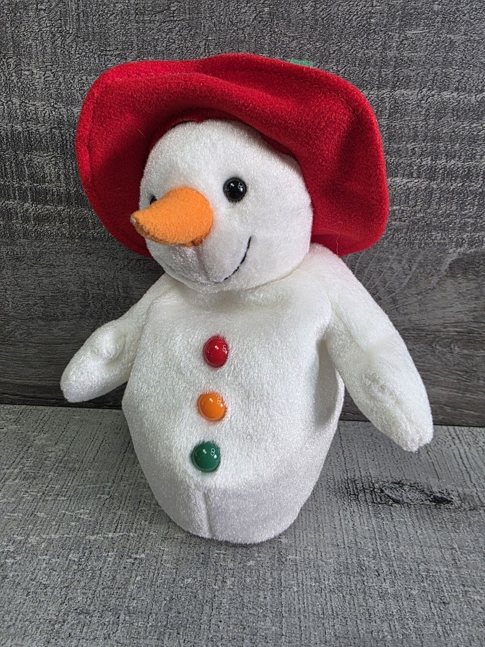 Ty Beanie Baby Chillin the Plush White Snowman with Red Hat 7"2003 Retired 320b